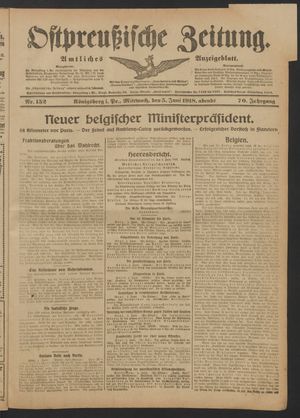 Ostpreußische Zeitung vom 05.06.1918