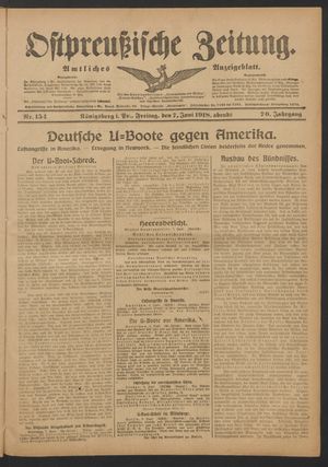 Ostpreußische Zeitung vom 07.06.1918