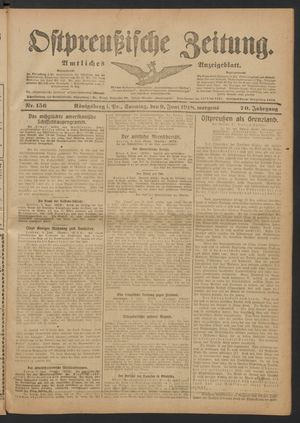 Ostpreußische Zeitung vom 09.06.1918