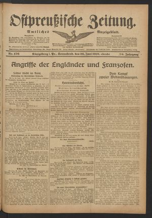 Ostpreußische Zeitung vom 29.06.1918