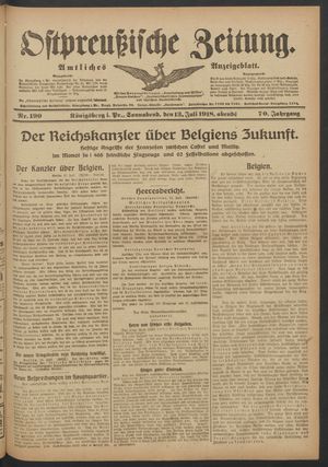 Ostpreußische Zeitung vom 13.07.1918
