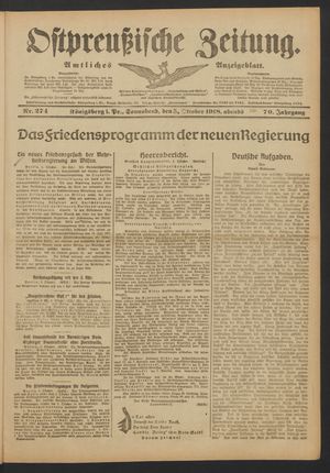 Ostpreußische Zeitung vom 05.10.1918