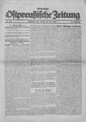 Ostpreußische Zeitung vom 19.07.1920