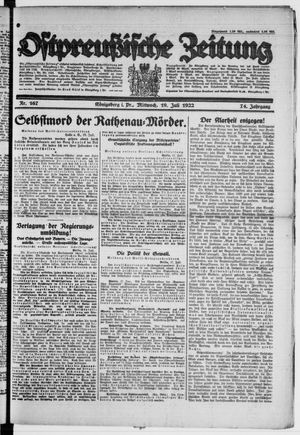 Ostpreußische Zeitung vom 19.07.1922