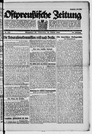 Ostpreußische Zeitung vom 26.10.1922