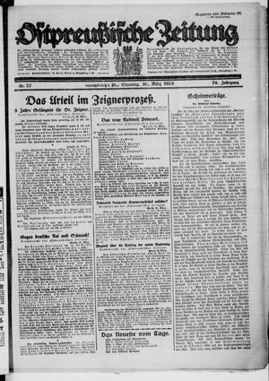 Ostpreußische Zeitung on Mar 30, 1924