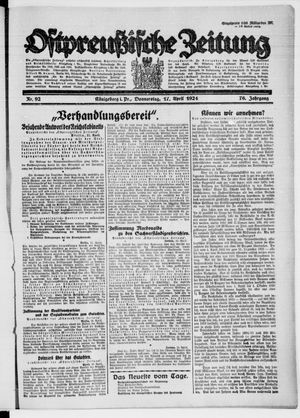 Ostpreußische Zeitung vom 17.04.1924