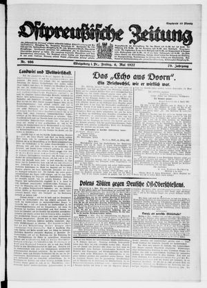 Ostpreußische Zeitung vom 06.05.1927