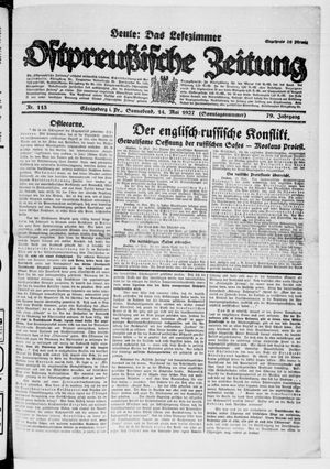 Ostpreußische Zeitung vom 14.05.1927