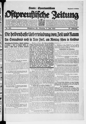 Ostpreußische Zeitung vom 07.06.1927