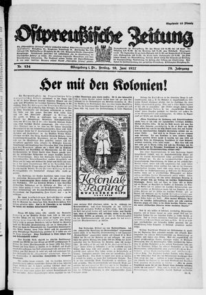 Ostpreußische Zeitung vom 10.06.1927