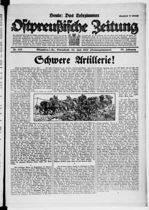Ostpreußische Zeitung vom 18.06.1927