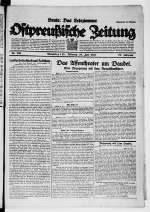 Ostpreußische Zeitung vom 29.06.1927