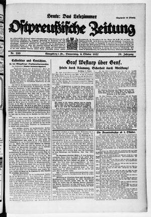 Ostpreußische Zeitung vom 06.10.1927