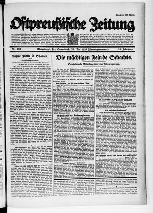 Ostpreußische Zeitung vom 25.05.1929