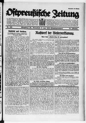 Ostpreußische Zeitung vom 08.06.1929