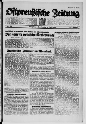 Ostpreußische Zeitung vom 06.07.1930