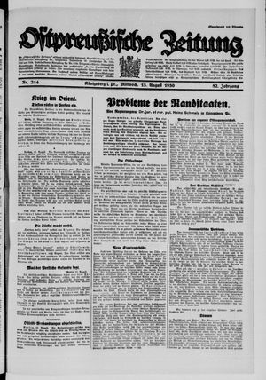 Ostpreußische Zeitung vom 13.08.1930