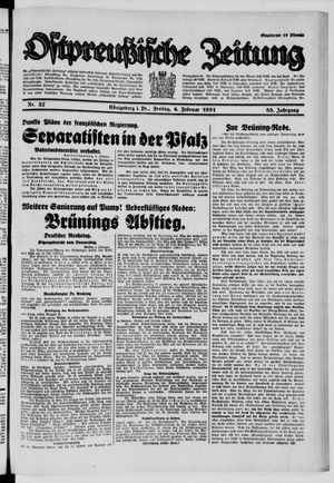 Ostpreußische Zeitung vom 06.02.1931