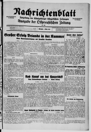 Ostpreußische Zeitung vom 04.03.1931