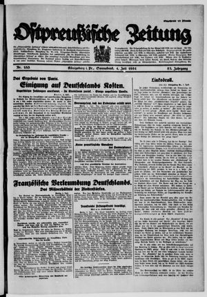 Ostpreußische Zeitung vom 04.07.1931