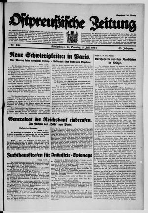 Ostpreußische Zeitung vom 05.07.1931