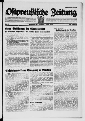 Ostpreußische Zeitung vom 05.04.1932