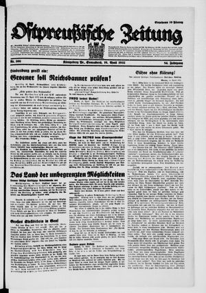Ostpreußische Zeitung on Apr 16, 1932