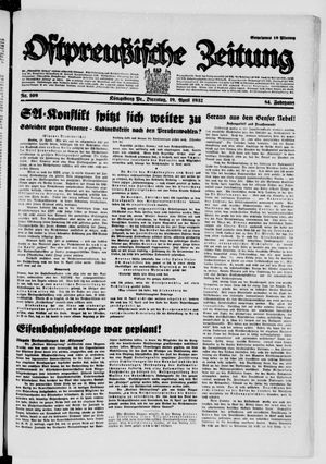 Ostpreußische Zeitung vom 19.04.1932