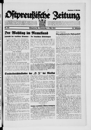 Ostpreußische Zeitung vom 05.05.1932