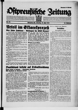 Ostpreußische Zeitung vom 28.06.1932