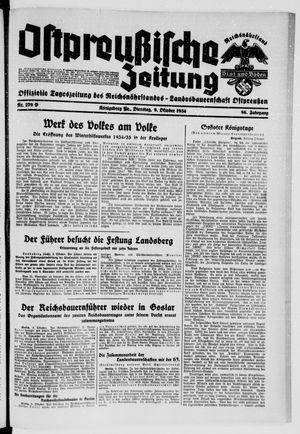 Ostpreußische Zeitung vom 09.10.1934