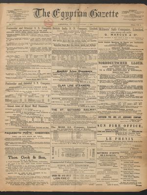The Egyptian gazette on Jan 2, 1890