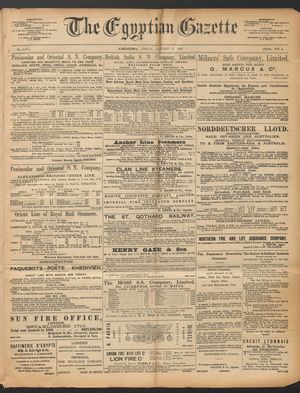 The Egyptian gazette vom 03.01.1890