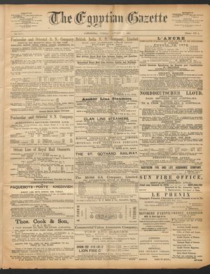 The Egyptian gazette vom 07.01.1890