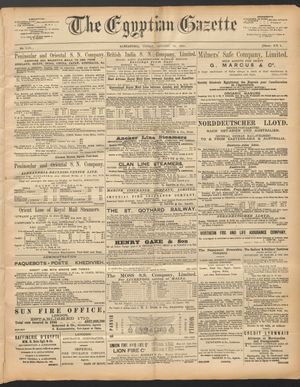 The Egyptian gazette on Jan 10, 1890