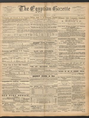 The Egyptian gazette on Jan 15, 1890
