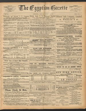 The Egyptian gazette vom 16.01.1890