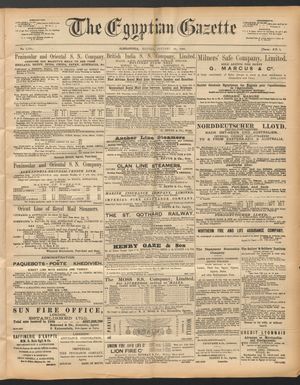 The Egyptian gazette on Jan 20, 1890