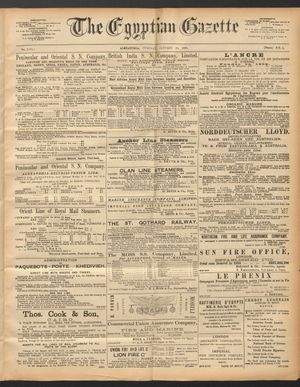 The Egyptian gazette vom 21.01.1890