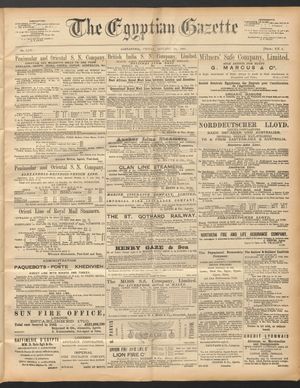 The Egyptian gazette vom 24.01.1890
