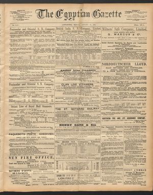 The Egyptian gazette on Jan 27, 1890