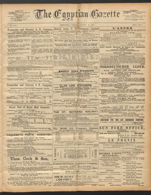 The Egyptian gazette vom 28.01.1890