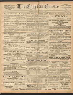 The Egyptian gazette vom 29.01.1890
