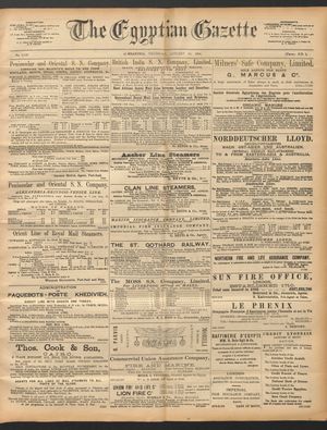 The Egyptian gazette vom 30.01.1890