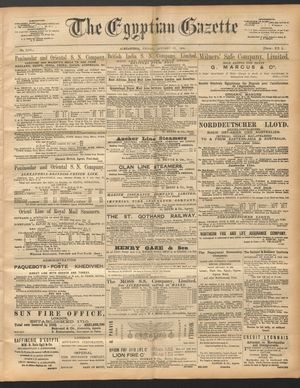 The Egyptian gazette on Jan 31, 1890