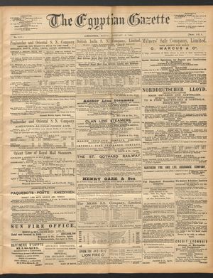 The Egyptian gazette on Feb 3, 1890
