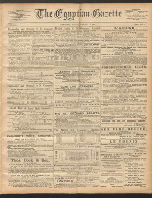 The Egyptian gazette vom 04.02.1890
