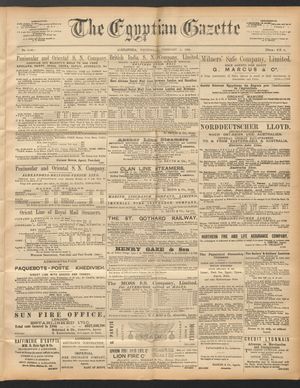 The Egyptian gazette vom 05.02.1890