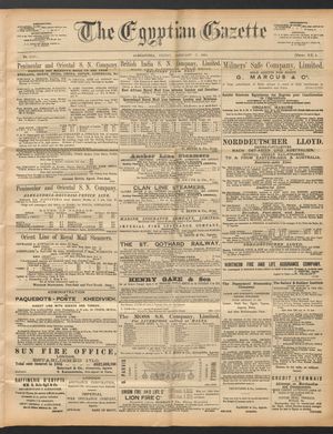 The Egyptian gazette vom 07.02.1890